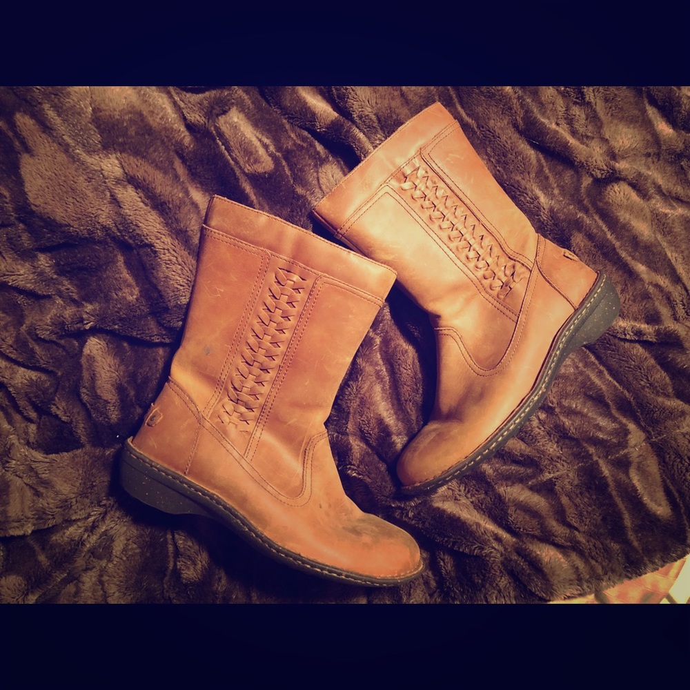 UGG Leather Fur Lined Boots