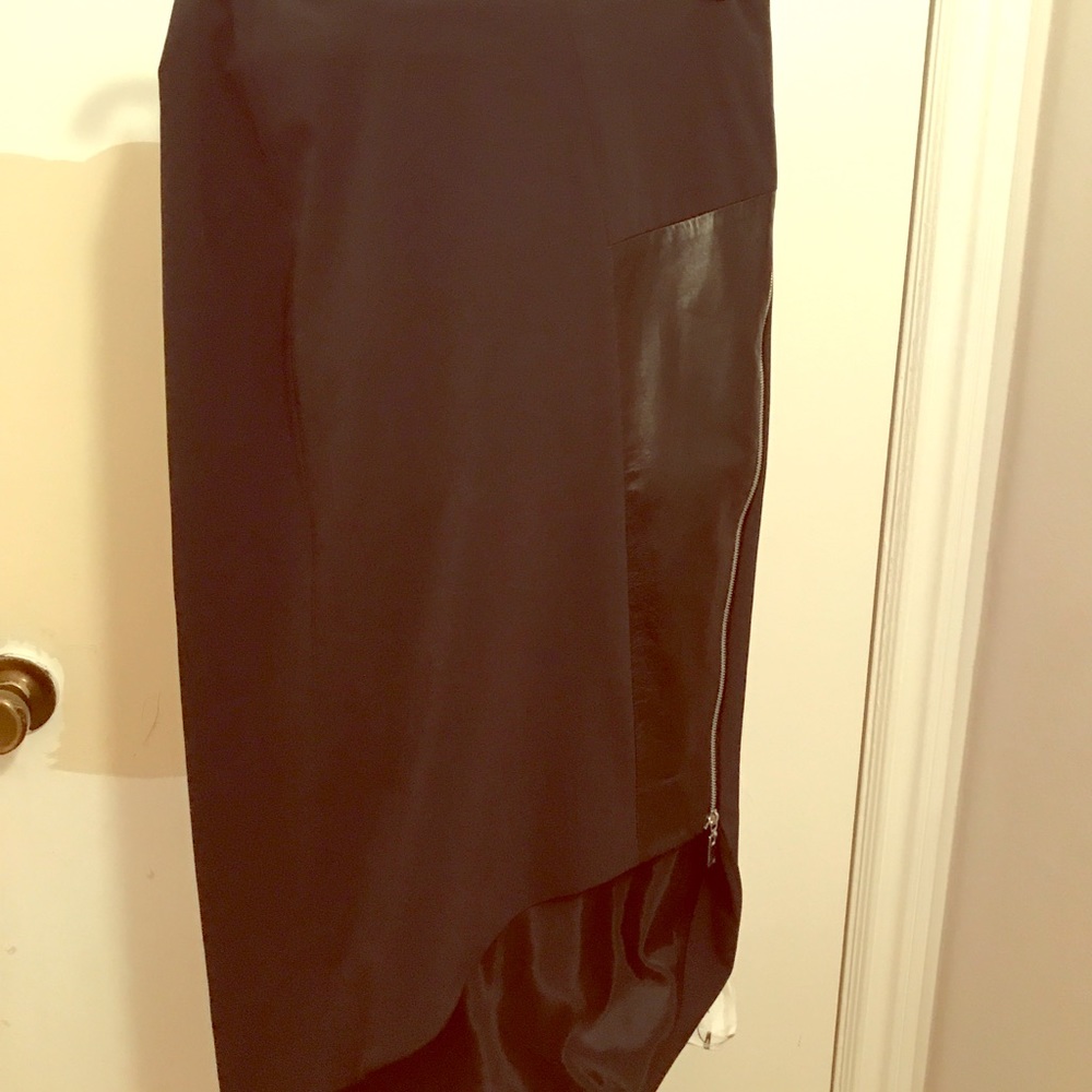 Black wool skirt