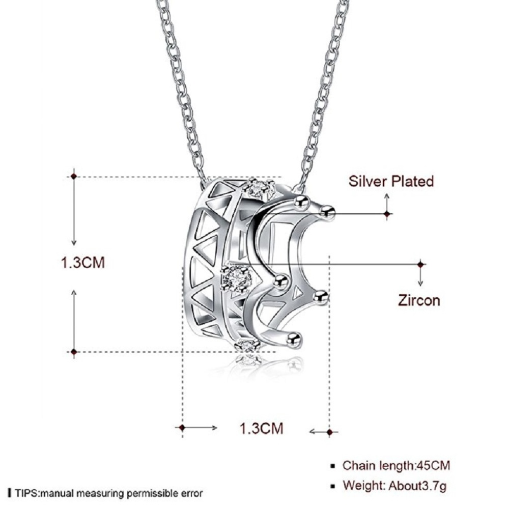 ❤️4 for $20 Sale❤️ Sliver Crown Necklace❤️❤️ - Picture 2 of 4