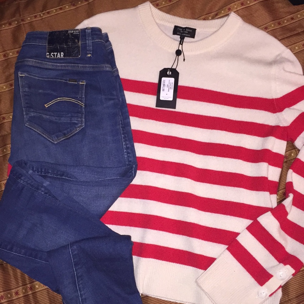 🖤RAG & BONE 🍄CANDY CANE CASHMERE