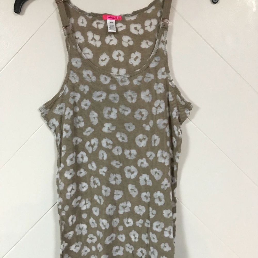 reFresh tan and white leopard tank