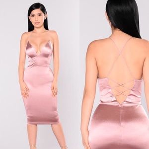 Fashion Nova “Koko” Satin Dress
