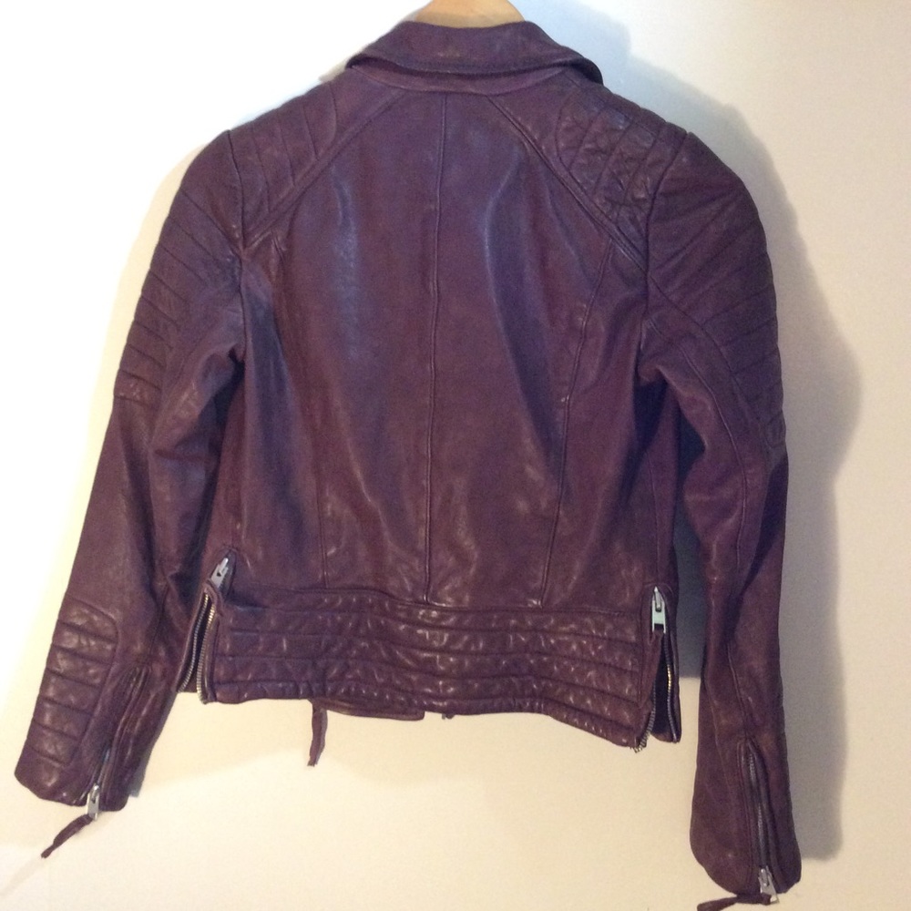 All saints oxblood leather jacket.Great condition! - Picture 4 of 5