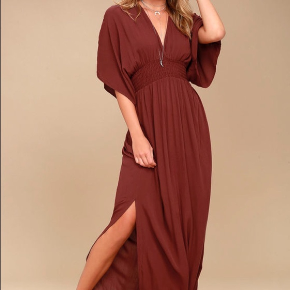 Red Rust Maxi Dress NWT