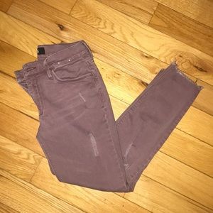 Mid rise released hem skinny jeggings