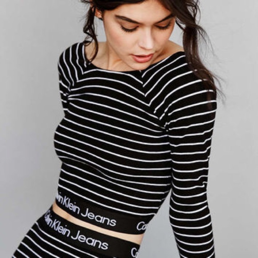 Calvin Klein for UO Striped Crop Top