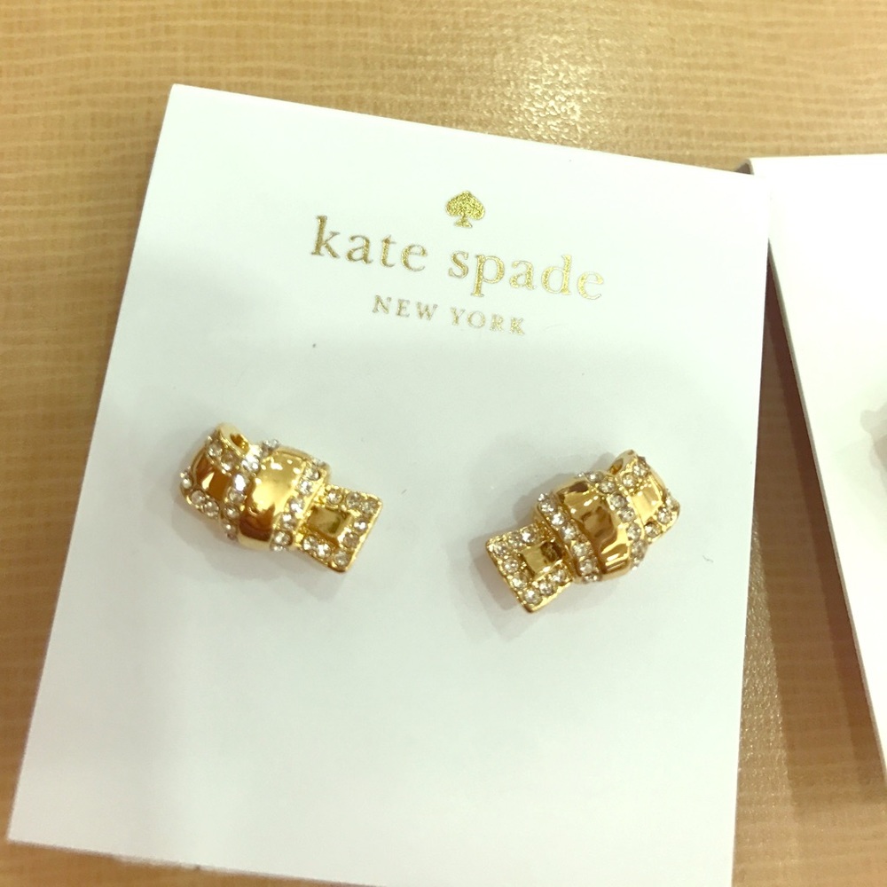 Kate Spade gold bow Earrings