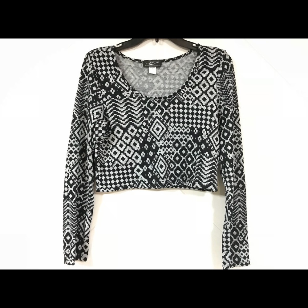 Soft Black and Gray crop-top