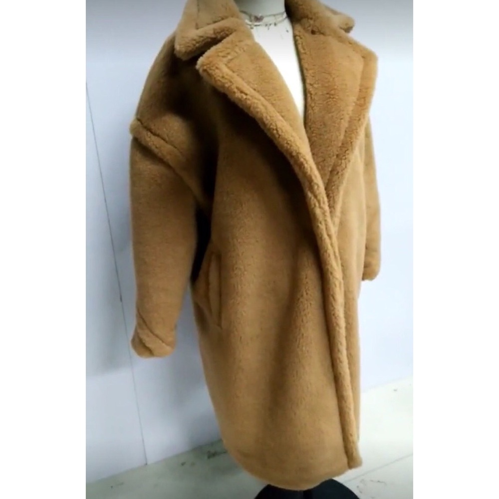 Custom Made NWT Wool Teddy Coat Sz M - Picture 5 of 6