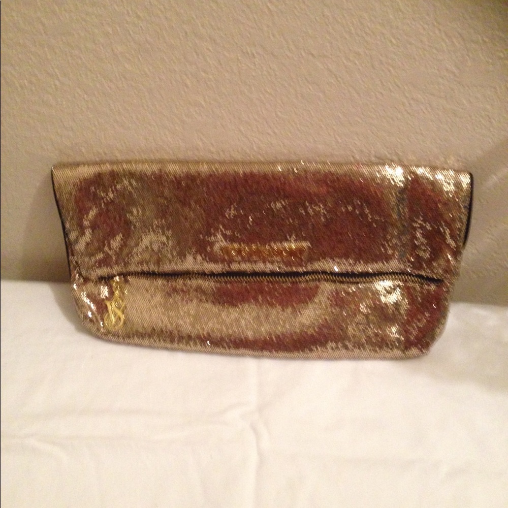 Victoria Secret gold sparkling clutch