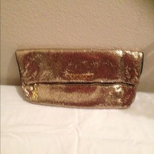 Victoria Secret gold sparkling clutch