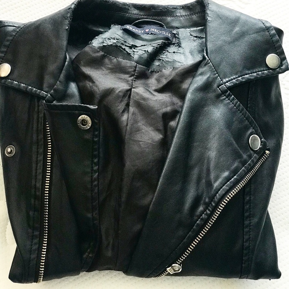 Brandy Melville leather jacket