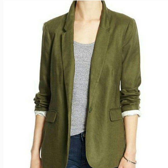 Banana Republic Olive Green Blazer Nwt 