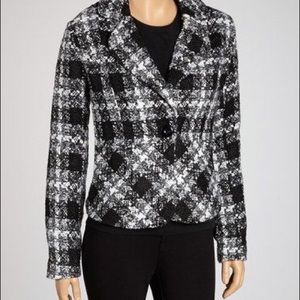 Black and White Plaid Jacket