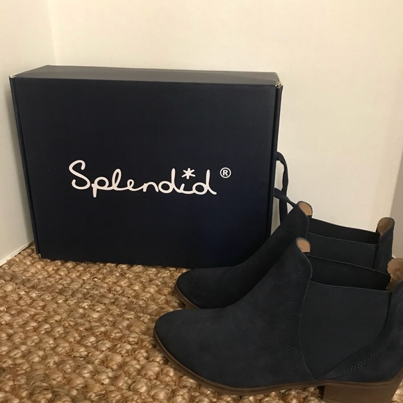 Splendid Navy Suede Booties size 6 - Picture 2 of 2
