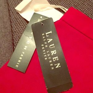 Red wool lined Ralph Lauren dress pants