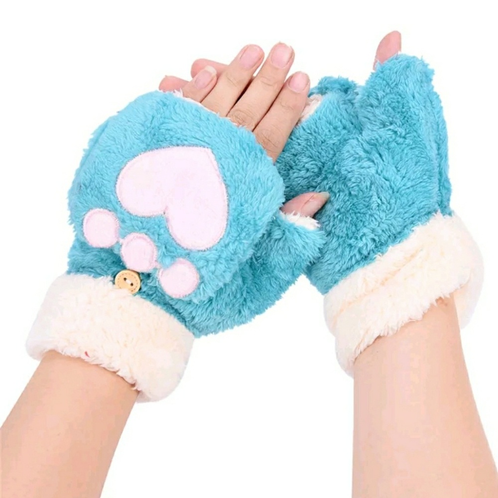 Winter Lovely Cute Women Bear Cat Claw Paw Mitten