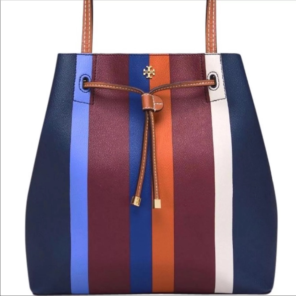 Tory Burch Kerrington Stripe Bucket Tote