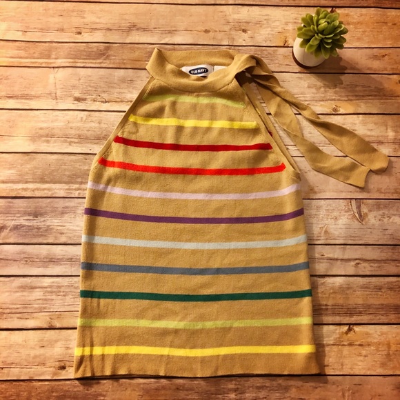 🤩 Supercute OLD NAVY Sleeveless Striped Sweater🤩 - Picture 1 of 1