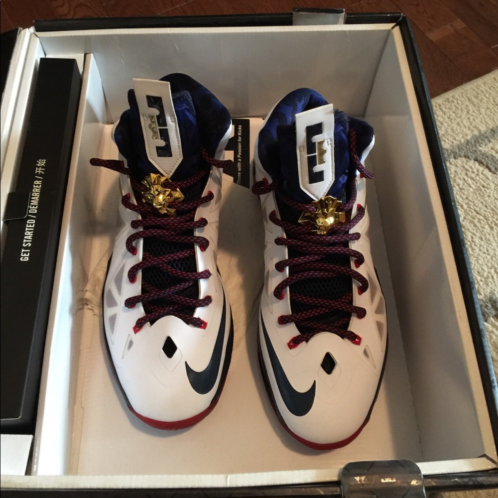 SOLD! SOLD! Nike Air Lebron 10 USA Gold Medal sport pack