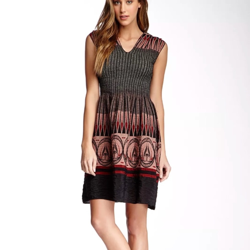 Max Studio Smocked Jacquard dress