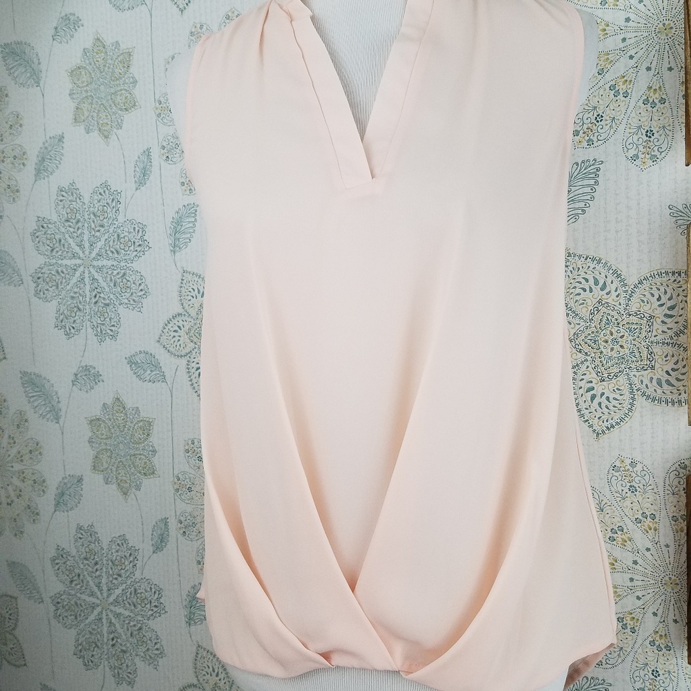 Dressy Sleeveless Tank Peach