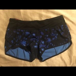 Lululemon Speed Shorts - rare blue camo print