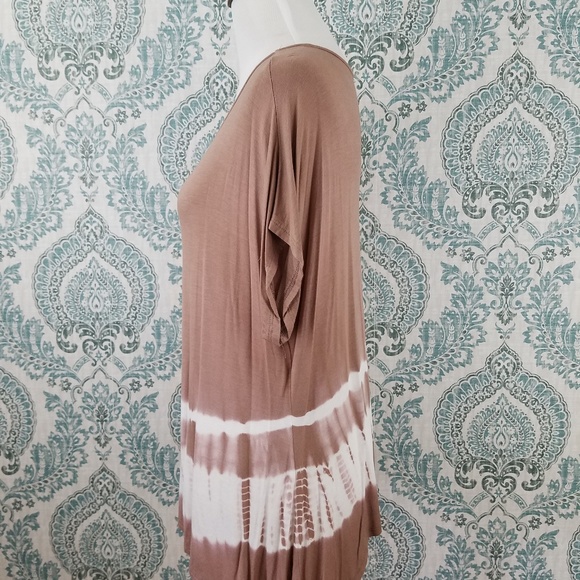 Solid Tie-dyed, Pattern Bottom, Tunic - Picture 2 of 4