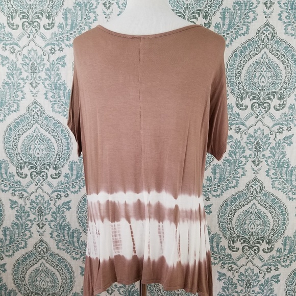 Solid Tie-dyed, Pattern Bottom, Tunic - Picture 3 of 4