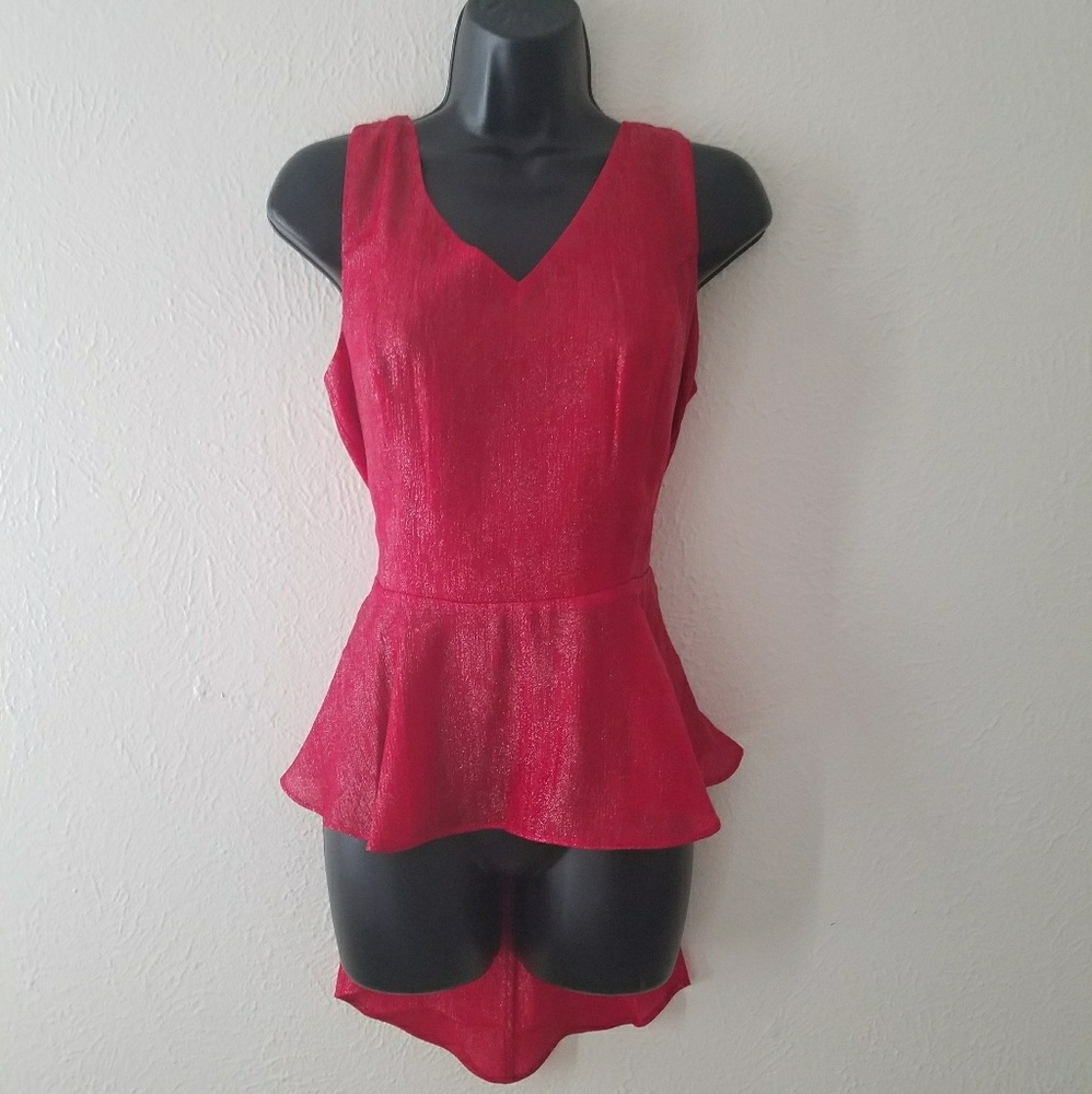 WORTHINGTON Peplum Hi-Lo Top