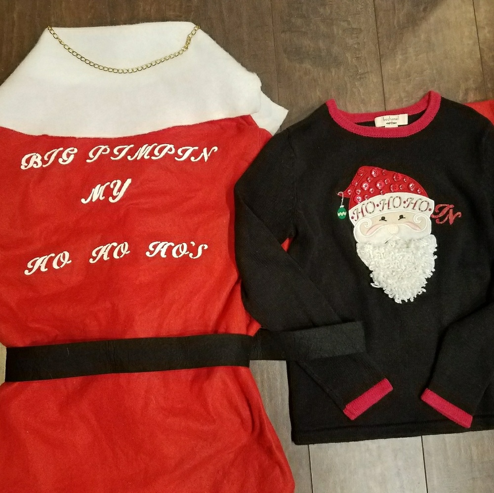 Naughty Christmas Ugly Sweater Duo