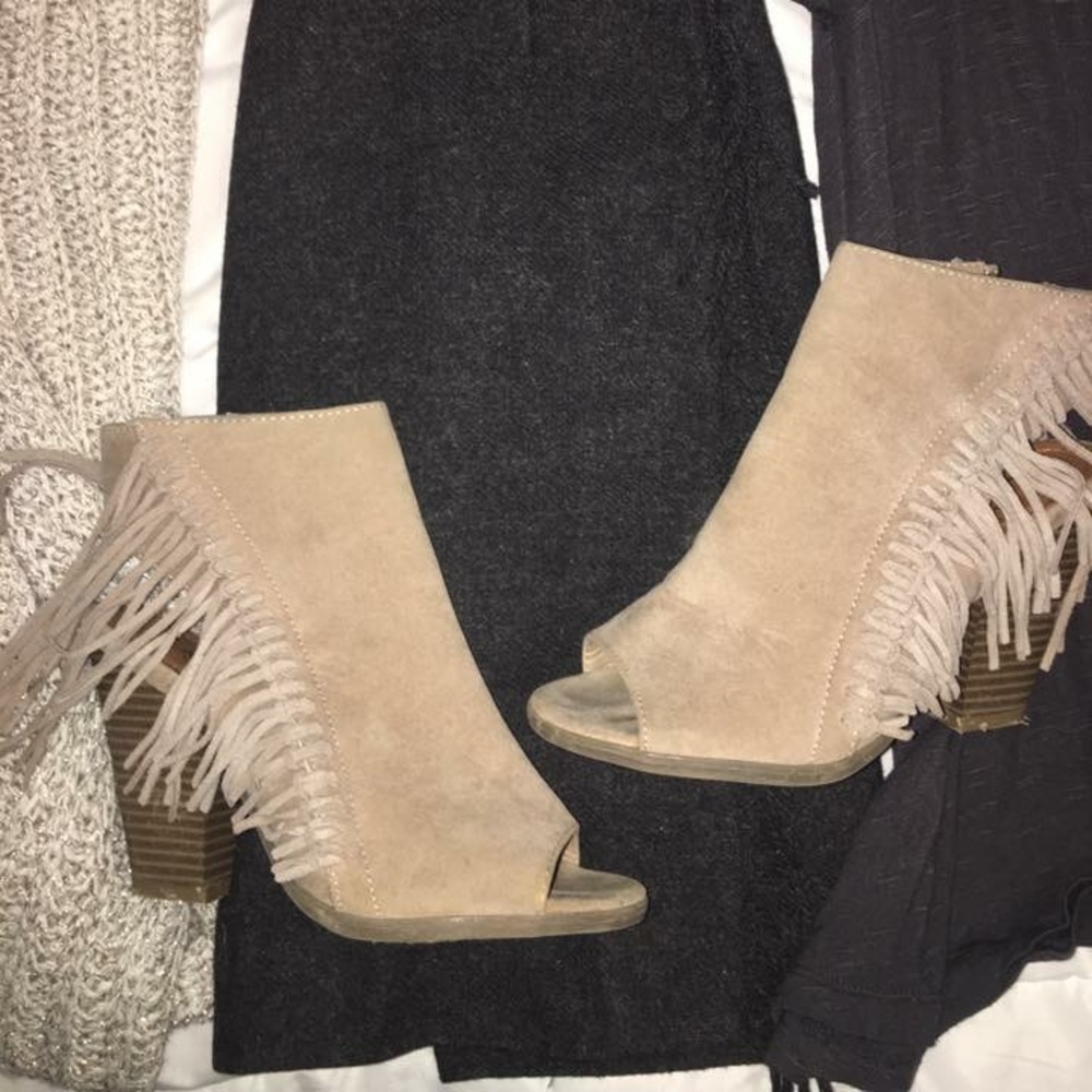 Fringe booties