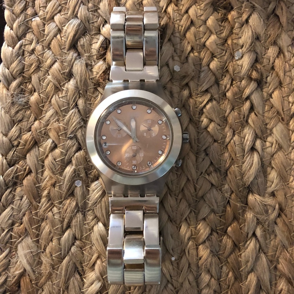 Rose gold Swatch watch ☺️