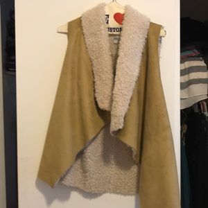 Faux fur lined vest