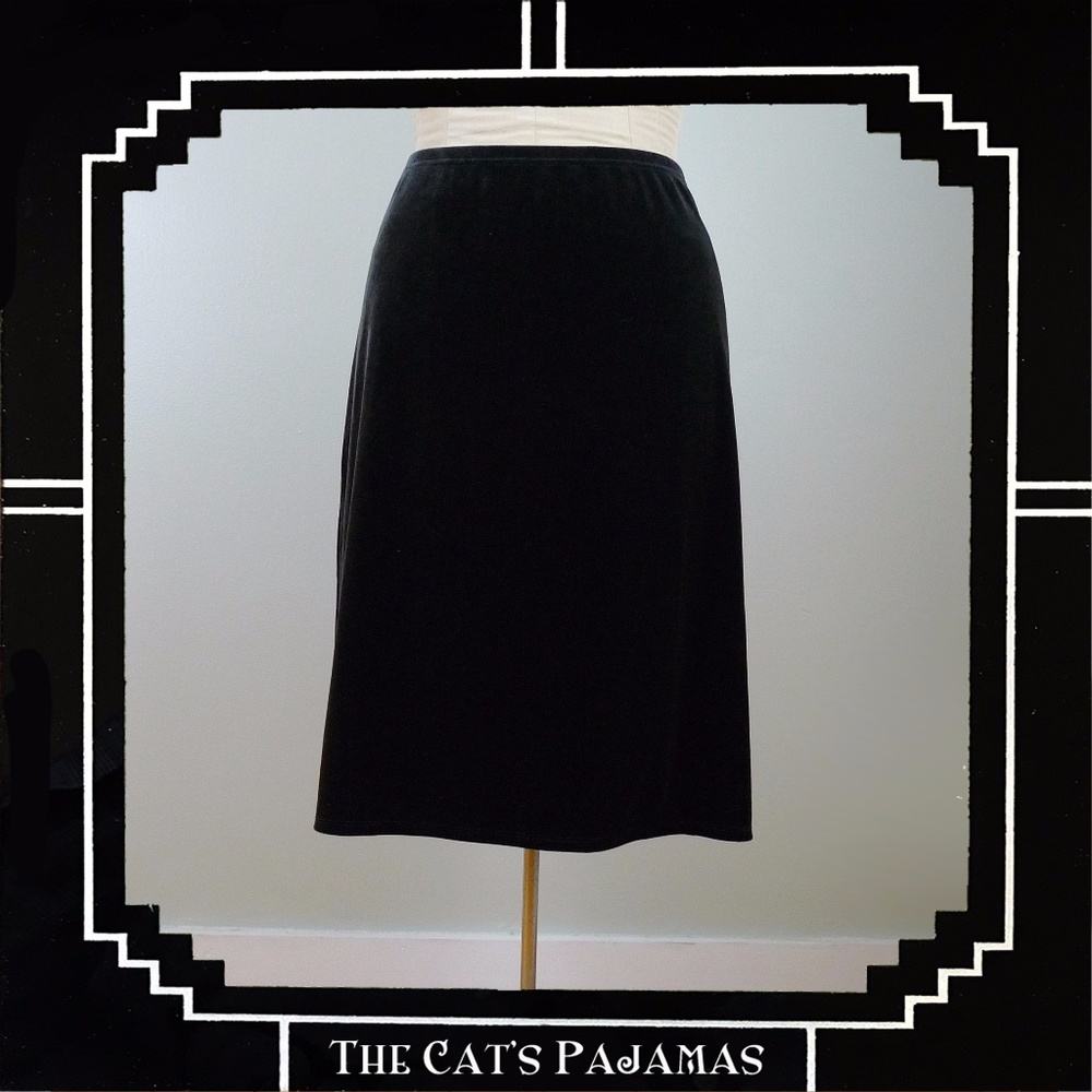 J. Jill Stretch Velvet A-Line Skirt