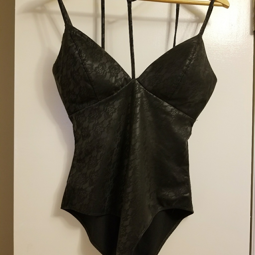 Black bodysuit with straps
