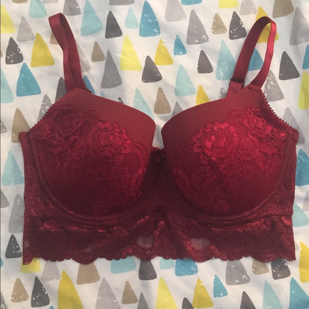 Dark Red Lace Bra NWOT