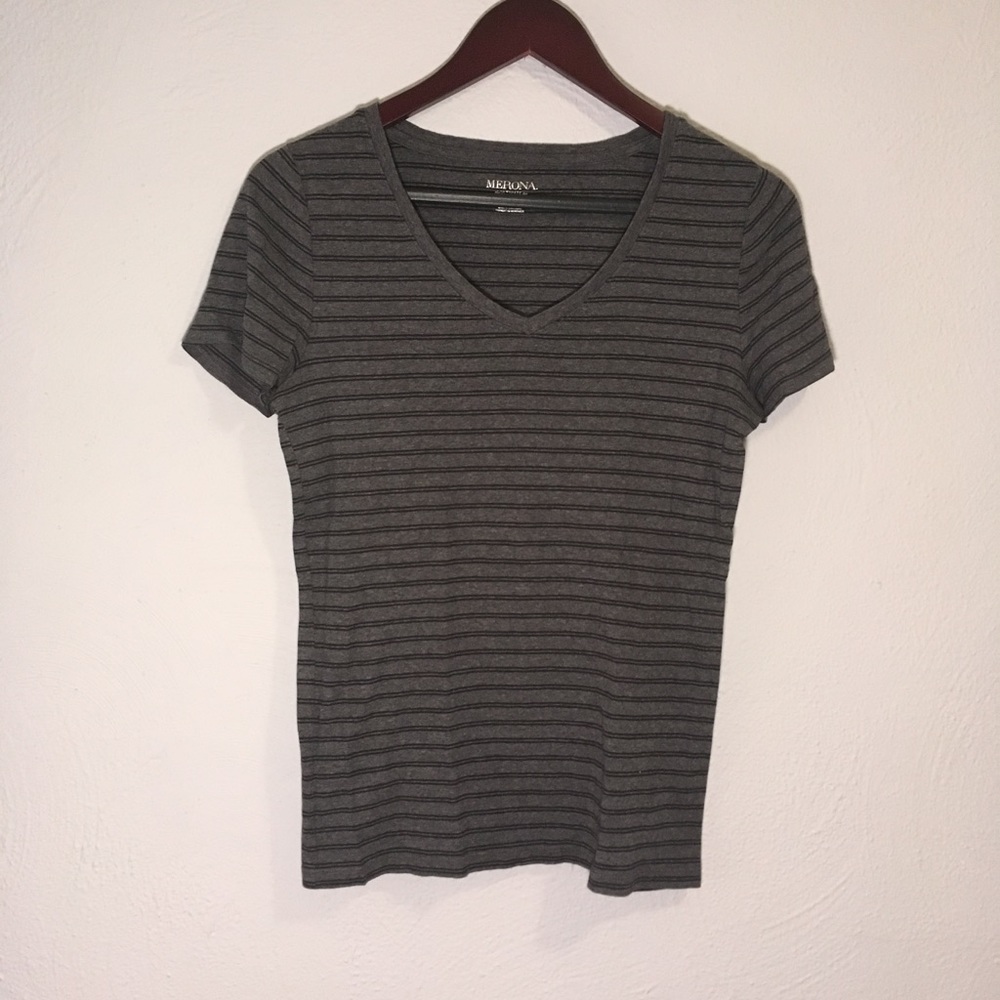 V-neck t-shirt.