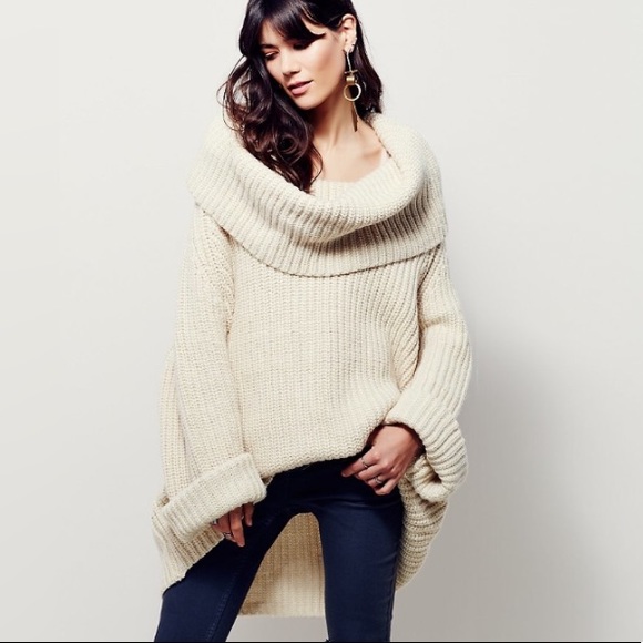 Plush Oversized Sweater TOP Extreme Cowlneck - Picture 2 of 4