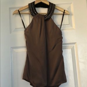 Bebe XXS Embellished Collar Halter Top!