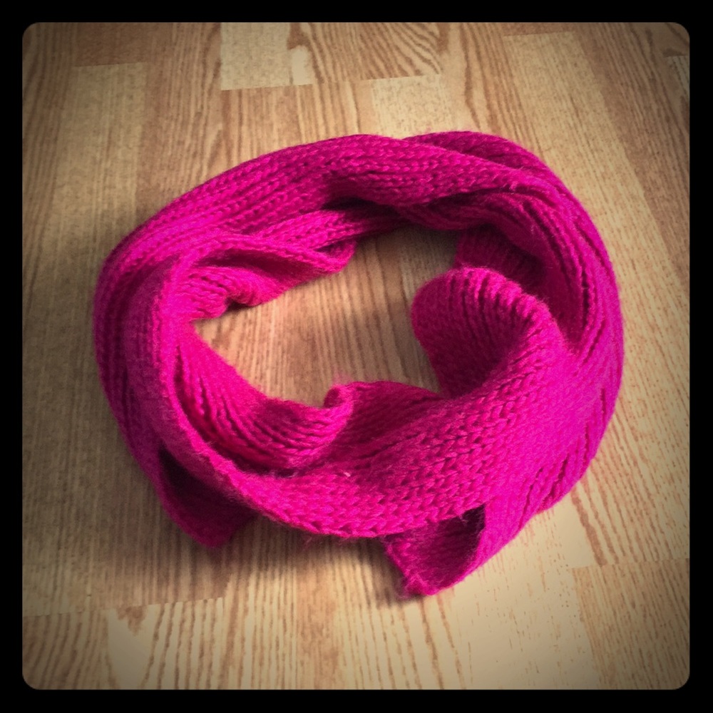 Magenta Crocheted /Knit Warm & Cozy Scarf