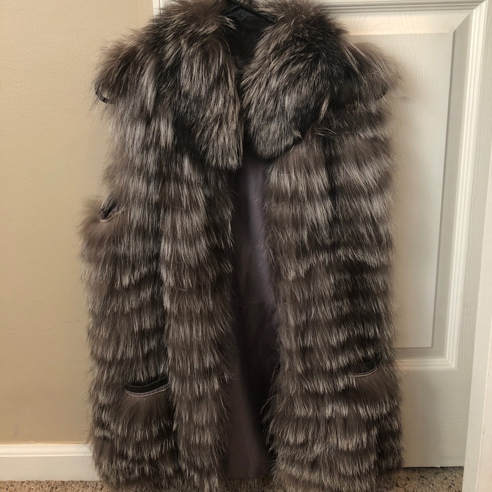 Real fox fur vest