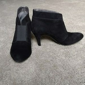 Black Suede Boots with Heel