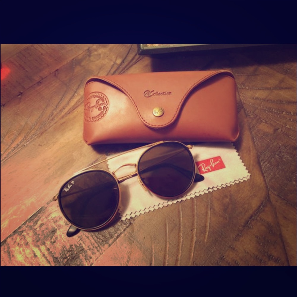 Ray bans—never worn. Polarized with case and cloth