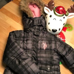 Girls puffy ski coat