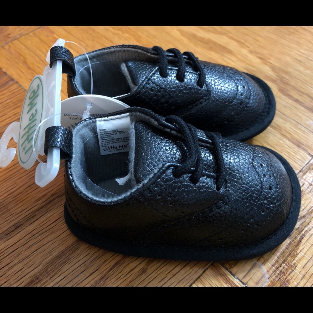 Baby Boy Black Dress Shoes NWT
