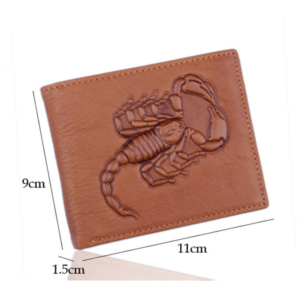 Scorpion Leather Bifold Wallet for Men - Picture 5 of 8
