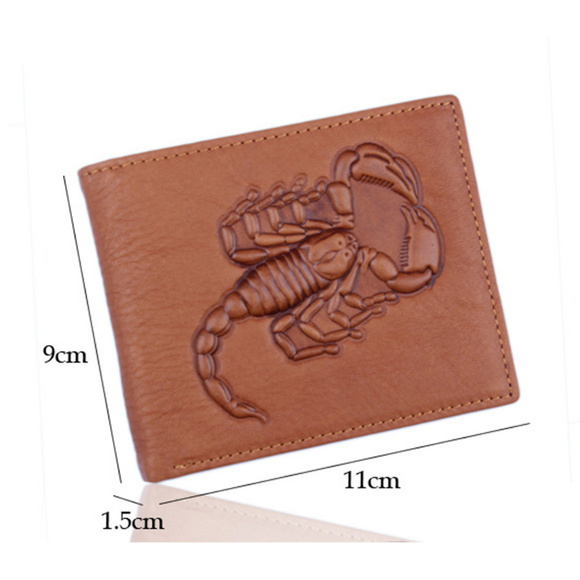 Scorpion Leather Bifold Wallet for Men - Picture 5 of 8
