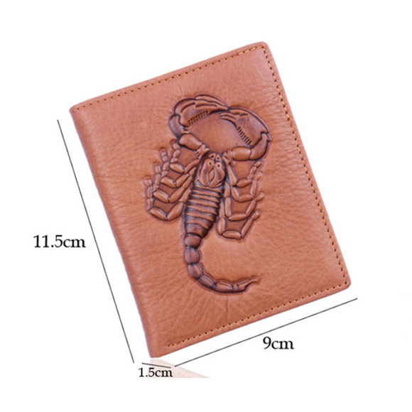 Scorpion Leather Bifold Wallet for Men - Picture 6 of 8