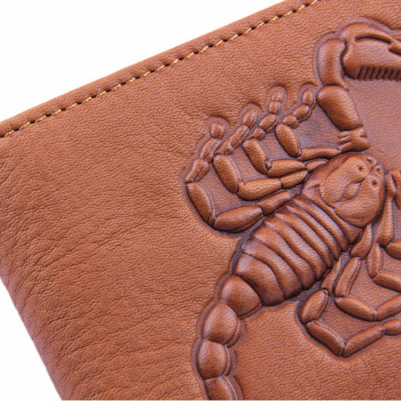 Scorpion Leather Bifold Wallet for Men - Picture 7 of 8